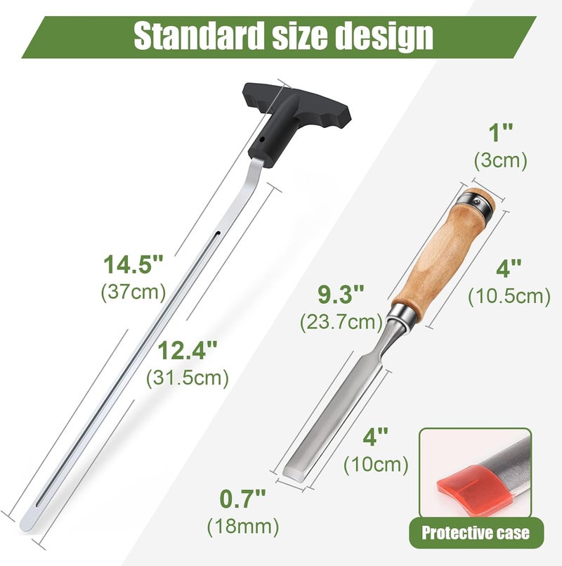 ELEMONY Golf Grip Removal Tool and Golf Grip Tape Removal Tool, V-Groove Grip Remover Saver 12“, High-Carbon Steel Gripping Tool, Golf Club Gripping Kit Golf Grip Tool - Image 5